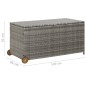 vidaXL Caja almacenaje jardín ratán sintético gris claro 120x65x61 cm vidaXL Caja almacenaje jardín ratán sintético gris claro 120x65x61 cm