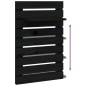 vidaXL Estantes mesitas de pared 2 uds madera maciza de pino negro vidaXL Estantes mesitas de pared 2 uds madera maciza de pino negro