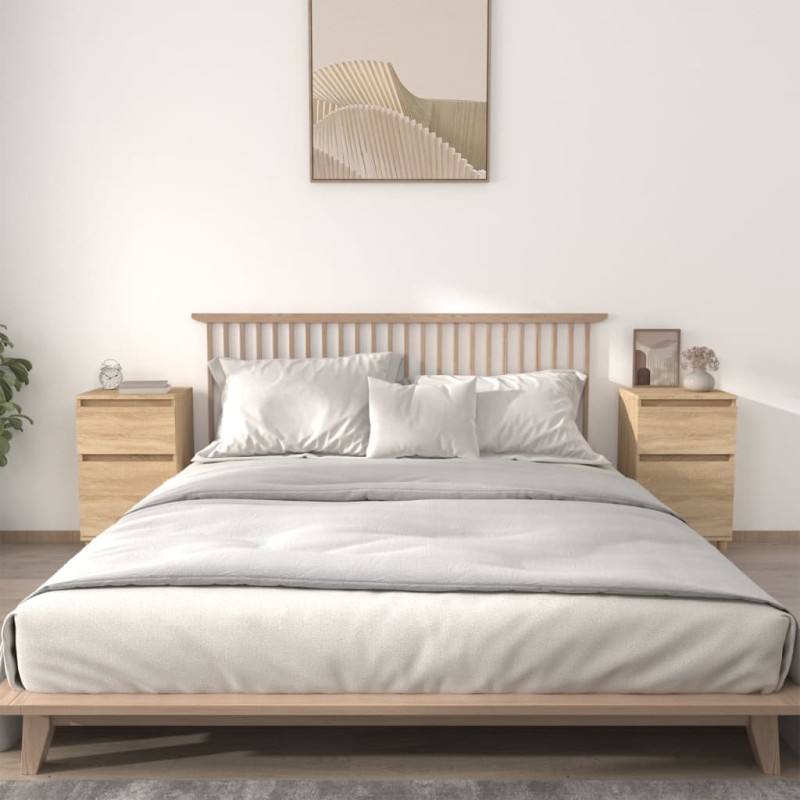 vidaXL Mesitas de noche 2 uds color roble sonoma 40x35x70 cm vidaXL Mesitas de noche 2 uds color roble sonoma 40x35x70 cm