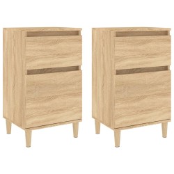 vidaXL Mesitas de noche 2 uds color roble sonoma 40x35x70 cm