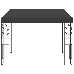 vidaXL Cenador con montaje en la pared antracita 3x3x2,5 m