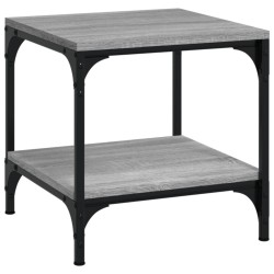 vidaXL Mesa auxiliar de madera contrachapada gris Sonoma 40x40x40 cm