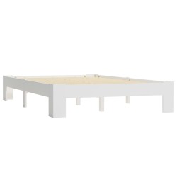vidaXL Estructura de cama de madera maciza de pino blanco 140x200 cm