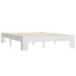 vidaXL Estructura de cama de madera maciza de pino blanco 140x200 cm vidaXL Estructura de cama de madera maciza de pino blanco 140x200 cm