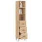 vidaXL Aparador de madera contrachapada roble Sonoma 34,5x34x180 cm vidaXL Aparador de madera contrachapada roble Sonoma 34,5x34x180 cm