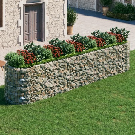 vidaXL Arriate de gaviones de hierro galvanizado 500x100x100 cm