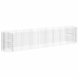 vidaXL Arriate de gaviones de hierro galvanizado 500x100x100 cm