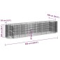vidaXL Arriate de gaviones de hierro galvanizado 500x100x100 cm vidaXL Arriate de gaviones de hierro galvanizado 500x100x100 cm