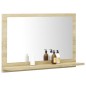 vidaXL Espejo de baño madera contrachapada color roble 60x10,5x37 cm