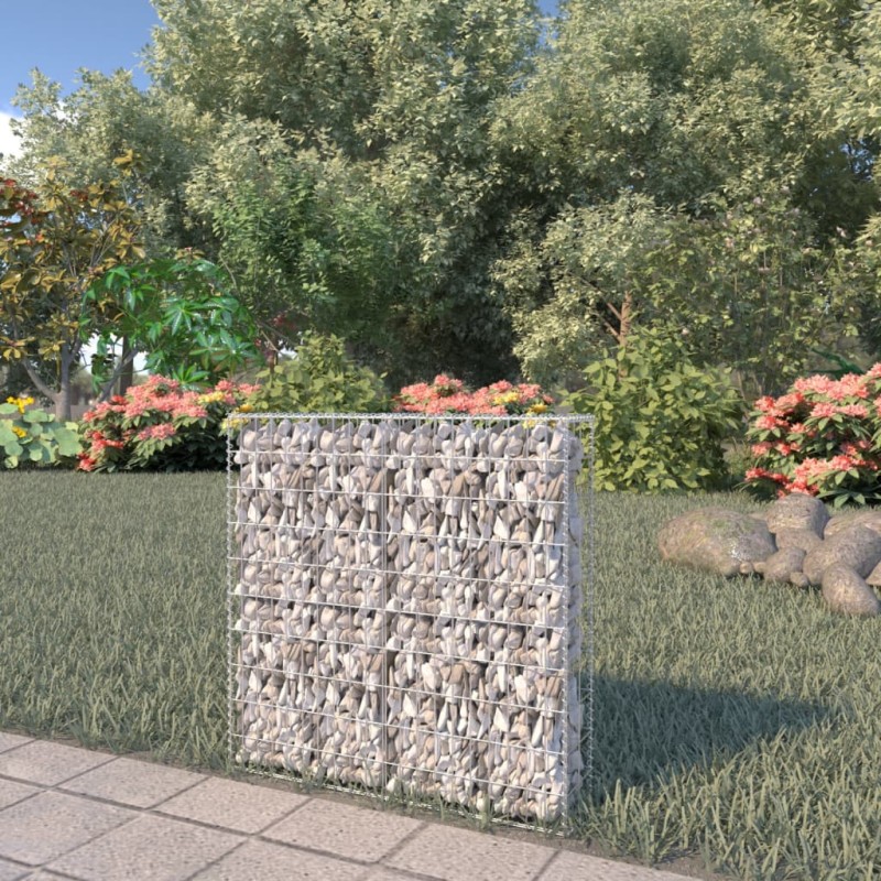vidaXL Muro de gaviones con cubiertas acero galvanizado 80x20x100 cm vidaXL Muro de gaviones con cubiertas acero galvanizado 80x20x100 cm