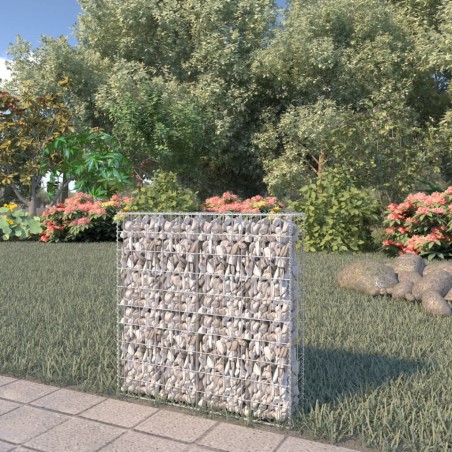 vidaXL Muro de gaviones con cubiertas acero galvanizado 80x20x100 cm