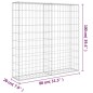 vidaXL Muro de gaviones con cubiertas acero galvanizado 80x20x100 cm vidaXL Muro de gaviones con cubiertas acero galvanizado 80x20x100 cm