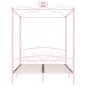 vidaXL Estructura de cama con dosel metal rosa 160x200 cm vidaXL Estructura de cama con dosel metal rosa 160x200 cm