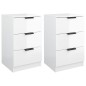 vidaXL Mesitas de noche 2 uds color blanco brillante 40x36x65 cm vidaXL Mesitas de noche 2 uds color blanco brillante 40x36x65 cm