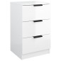 vidaXL Mesitas de noche 2 uds color blanco brillante 40x36x65 cm vidaXL Mesitas de noche 2 uds color blanco brillante 40x36x65 cm