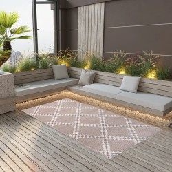 vidaXL Alfombra de exterior PP marrón 160x230 cm