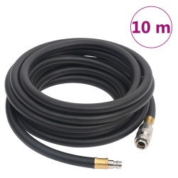 vidaXL Manguera de aire híbrida caucho y PVC negro 15 mm 10 m