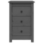 vidaXL Mesita de noche madera maciza de pino gris 40x35x61,5 cm vidaXL Mesita de noche madera maciza de pino gris 40x35x61,5 cm