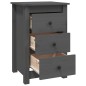 vidaXL Mesita de noche madera maciza de pino gris 40x35x61,5 cm vidaXL Mesita de noche madera maciza de pino gris 40x35x61,5 cm