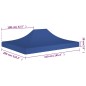 vidaXL Techo de carpa para celebraciones azul 4x3 m 270 g/m²