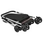 vidaXL Cochecito para perros plegable tela lino negro 100x49x96 cm