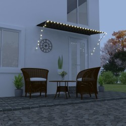 vidaXL Toldo retráctil con LED gris antracita 300x150 cm 