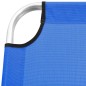 vidaXL Tumbona plegable alta para mayores aluminio azul