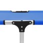 vidaXL Tumbona plegable alta para mayores aluminio azul