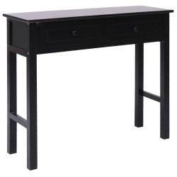 vidaXL Mesa consola de madera negra 90x30x77 cm