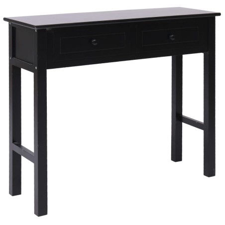 vidaXL Mesa consola de madera negra 90x30x77 cm
