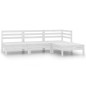 vidaXL Conjunto de muebles de jardín 4 pzas madera maciza pino blanco vidaXL Conjunto de muebles de jardín 4 pzas madera maciza pino blanco