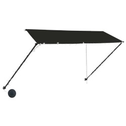 vidaXL Toldo retráctil con LED gris antracita 300x150 cm 