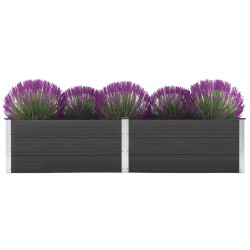 vidaXL Arriate de WPC gris 250x100x54 cm