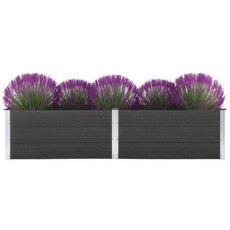 vidaXL Arriate de WPC gris 250x100x54 cm