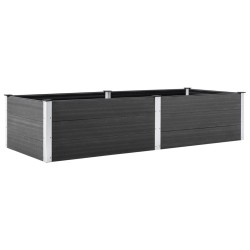vidaXL Arriate de WPC gris 250x100x54 cm