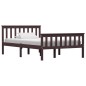 vidaXL Estructura de cama madera maciza pino marrón oscuro 120x200 cm vidaXL Estructura de cama madera maciza pino marrón oscuro 120x200 cm