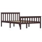 vidaXL Estructura de cama madera maciza pino marrón oscuro 120x200 cm vidaXL Estructura de cama madera maciza pino marrón oscuro 120x200 cm