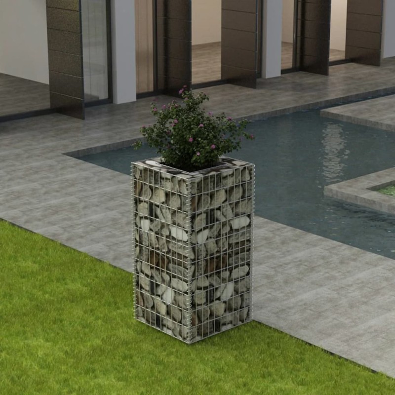 vidaXL Arriate de gaviones de acero 50x50x100 cm vidaXL Arriate de gaviones de acero 50x50x100 cm