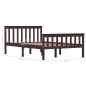 vidaXL Estructura de cama madera maciza pino marrón oscuro 120x200 cm vidaXL Estructura de cama madera maciza pino marrón oscuro 120x200 cm