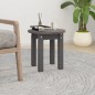 vidaXL Mesa de centro de madera maciza de pino gris Ø35x35 cm