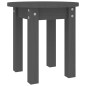 vidaXL Mesa de centro de madera maciza de pino gris Ø35x35 cm