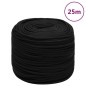 vidaXL Cuerda de trabajo poliéster negro 8 mm 25 m vidaXL Cuerda de trabajo poliéster negro 8 mm 25 m