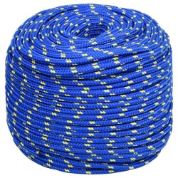vidaXL Cuerda de barco polipropileno azul 8 mm 25 m
