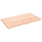 vidaXL Estante de pared madera maciza roble sin tratar 100x60x(2-4) cm vidaXL Estante de pared madera maciza roble sin tratar 100x60x(2-4) cm