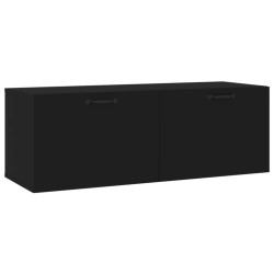 vidaXL Armario de pared madera contrachapada negro 100x36,5x35 cm