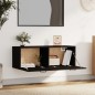 vidaXL Armario de pared madera contrachapada negro 100x36,5x35 cm vidaXL Armario de pared madera contrachapada negro 100x36,5x35 cm