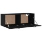 vidaXL Armario de pared madera contrachapada negro 100x36,5x35 cm vidaXL Armario de pared madera contrachapada negro 100x36,5x35 cm