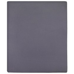 vidaXL Sábanas bajeras jersey 2 uds algodón gris antracita 160x200 cm