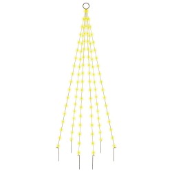 vidaXL Árbol de Navidad en asta de bandera 108 LED blanco cálido 180cm