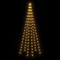 vidaXL Árbol de Navidad en asta de bandera 108 LED blanco cálido 180cm vidaXL Árbol de Navidad en asta de bandera 108 LED blanco cálido 180cm